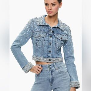 Alice & Olivia embellished denim jacket